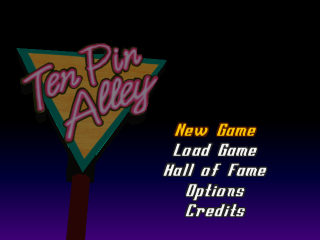 Ten Pin Alley title screen for Playstation